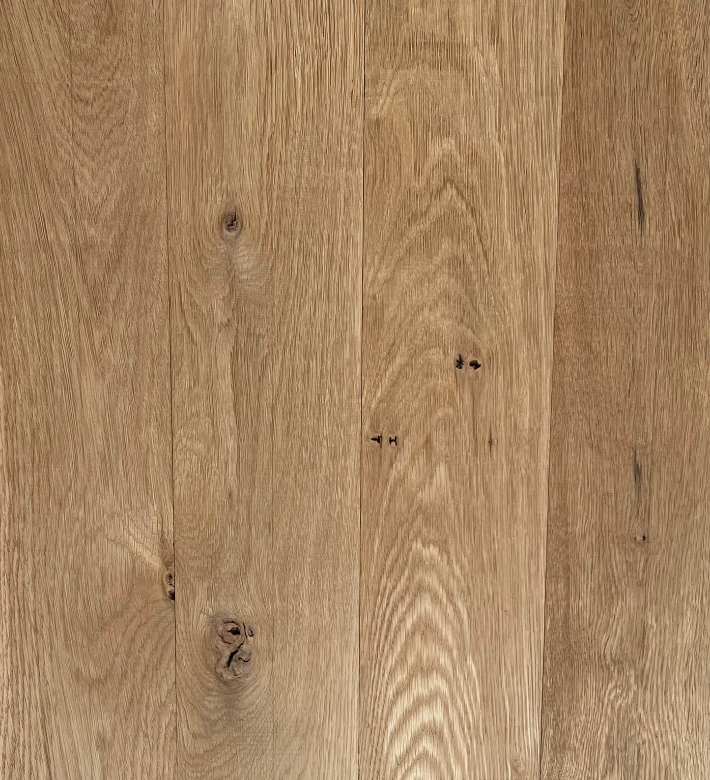 3/4" Solid White Oak Flooring. Plain Sawn. Character. 4" width. Unfinished.