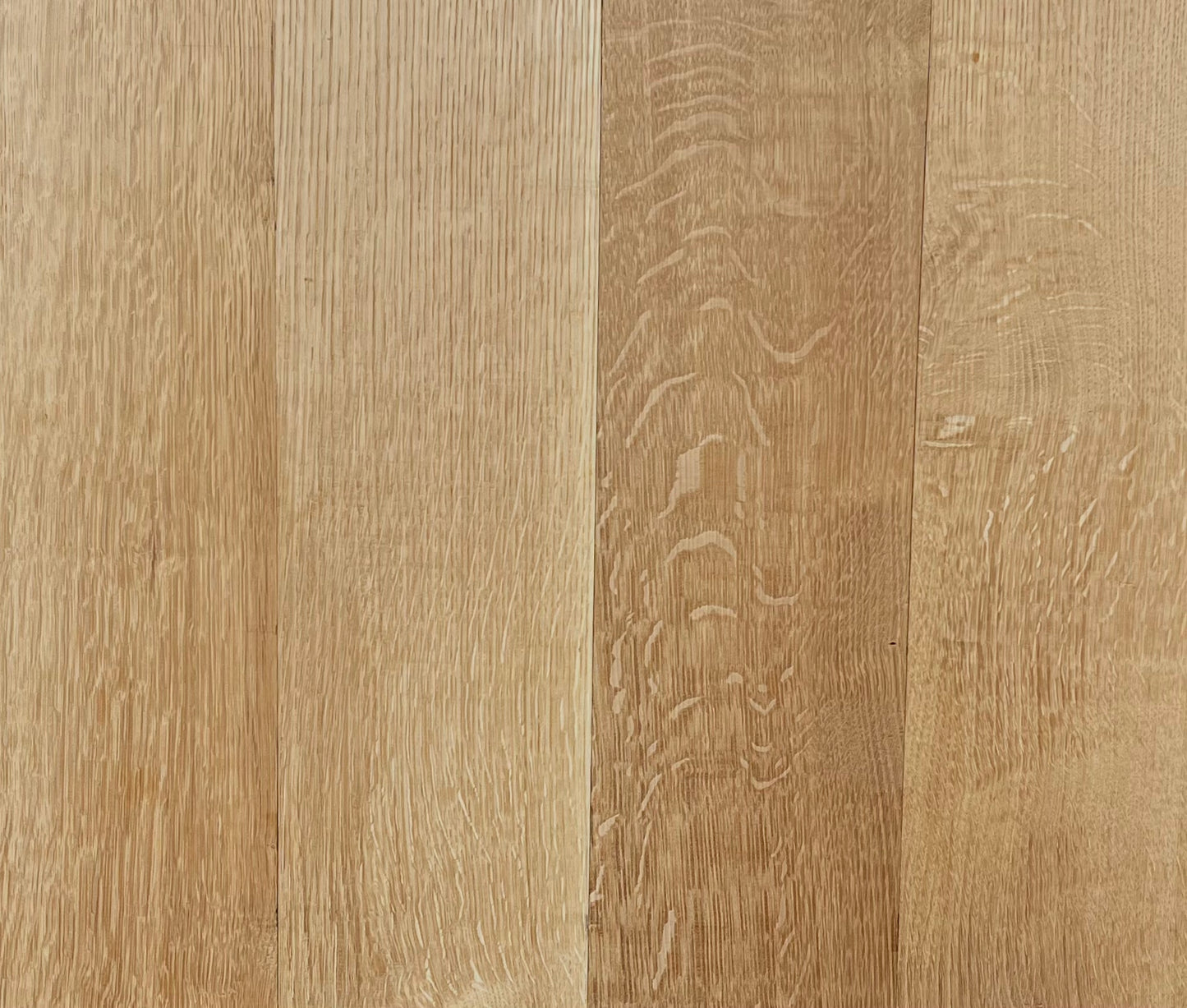 3/4" Solid White Oak Flooring. Rift & Quartered. Select & Better. 2 1/4" width. Unfinished.